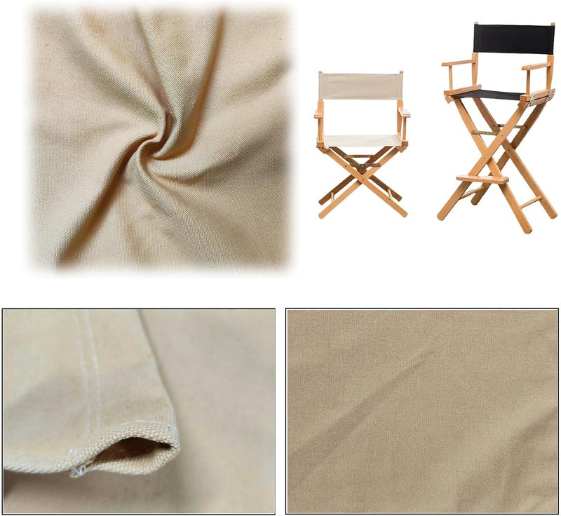 wonofa 1 Set Director Chair Canvas Replacement with Wood Stick,21.2" L x 16.1" W Portable Replacement Cover Canvas for Directors Chair,Casual Home Director Chairs Replacements Canvass (Khaki) (Khaki) - Image 3